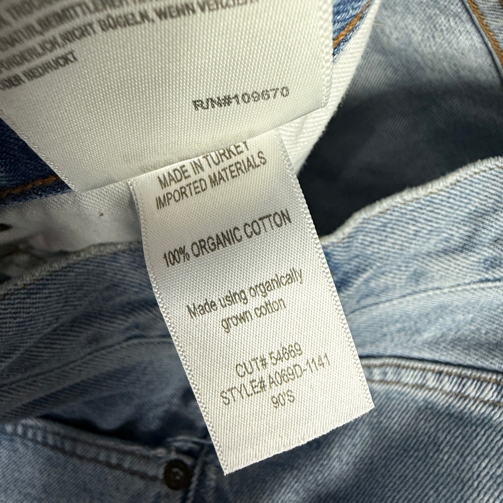 Agolde Womens Size 29 Mid Rise Loose Fit Jeans Light Wash Straight Leg 90's - Picture 9 of 10